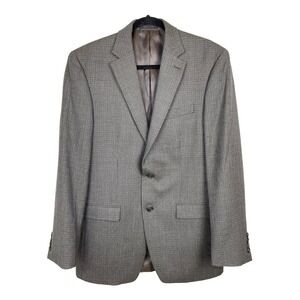 Lauren Ralph‎ Lauren Blazer Sports Coat Jacket Mens 40L Houndstooth Wool Career
